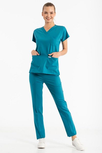 Owlet Medikal Costum chirurgical lycra verde petrol