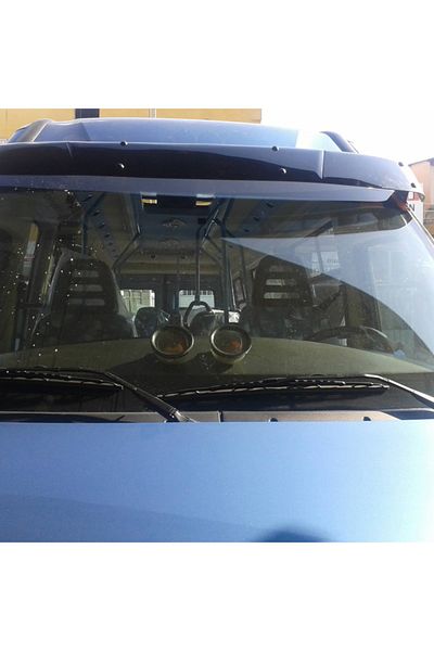 Cappafe Iveco Daily Front Window Sunshade Visor Acrylic Visor Hat (ABS) Piano Black 2006-2011