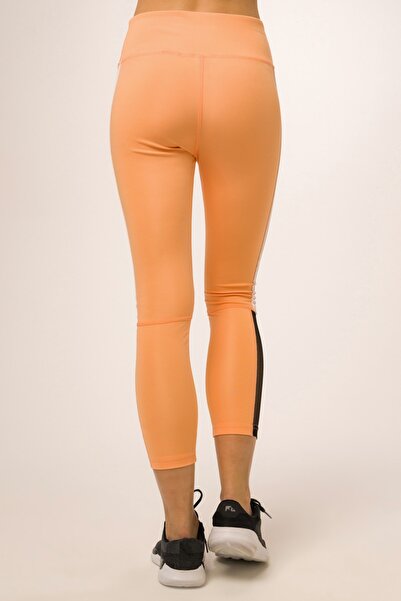 Runever High Waist Stripe and Tulle Detailed Salmon Leggings - 18809