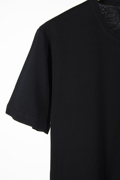 Terapi Men Unisex Black Crew Neck Oversize Basic Cotton T-shirt