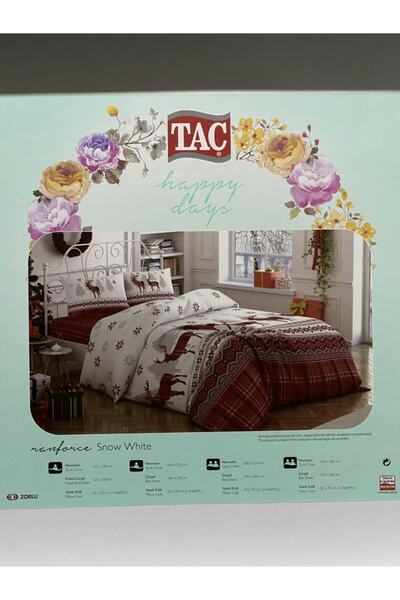 Taç Ranforce Çift Kişilik Nevresim Takımı Snow Whıte