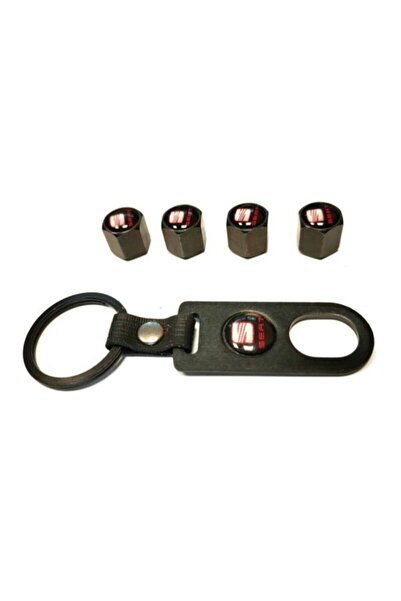OLED GARAJ Compatible Metal Keychain Valve Cover Set for Seat