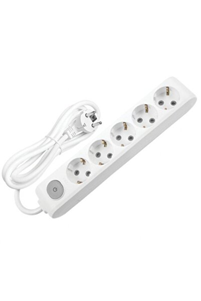 VİKO Multi-let Beşli 5 Li Anahtarlı Topraklı Grup Priz 3 Metre