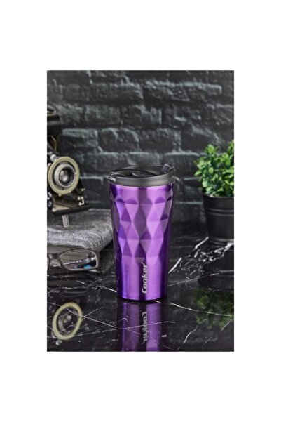 Cooker 2048 Lüx 350 Ml Prizma Çelik Termos Mug Kupa Mor