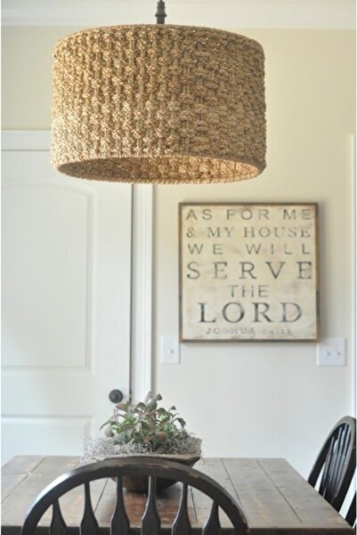 EACHTOME Bohem Sepet Örme Halat Avize