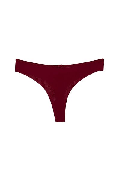 HNX Γυναικεία εσώρουχα Claret Red Micro Fabric Ghost Non-Trace Thong