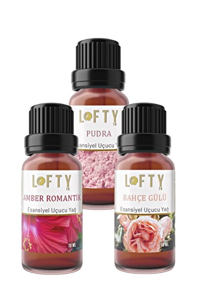 Lofty Pudra, Amber, Bahçe Gülü Uçucu Yağ Buhurdanlık Esansı Oda Kokusu Esansi...