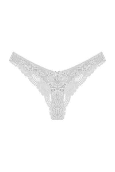 HNX Brazil Thong - White Lace Women's Panties