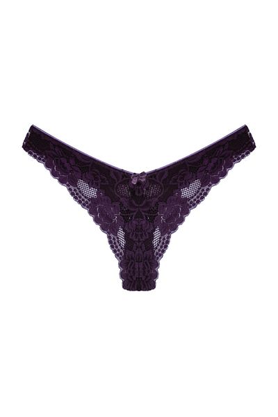HNX Brazil Thong - Purple Lace Women's Panties