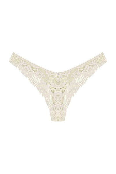 HNX Brazil Thong - Ecru Lace Women's Panties