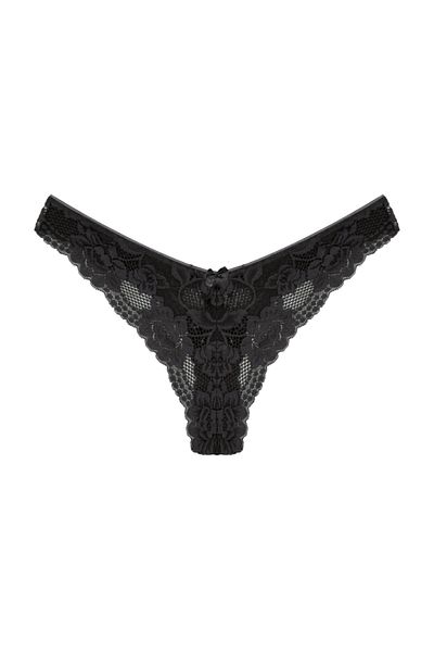 HNX Black Lace - Brazilian Thong Women's Panties