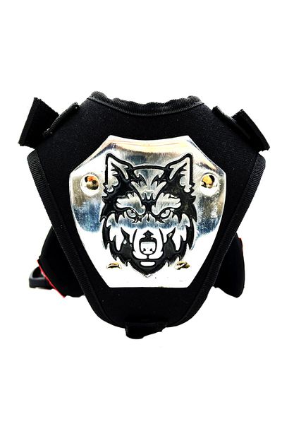 Tasma Market Black K9 Wolf Head Turkish Flag Dog Collar Dog Belt