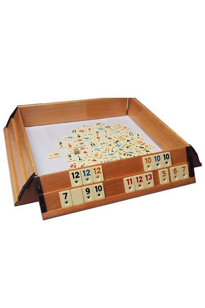 BULDUK Wooden Okey Set Large Size Artifact Board Okey Set Board Game - Quality Okey Family Game