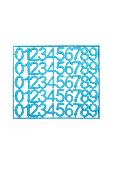 E Elmas Felt Number Number 3cm Baby Blue
