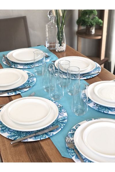 desen izmir American Service Charging Fabric Runner - Set de 6