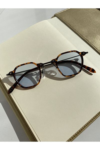 NOVATOS Unisex Leopard Blue Sunglasses Deluxe Leopard Blue Model