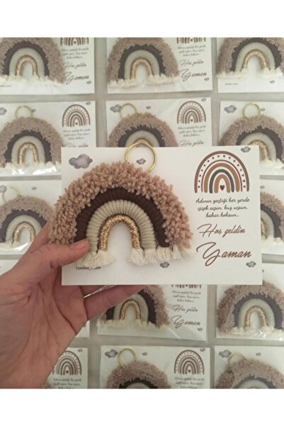 Şahran Makrome Anahtarlık, Gökkuşağı,doğum Hediyesi