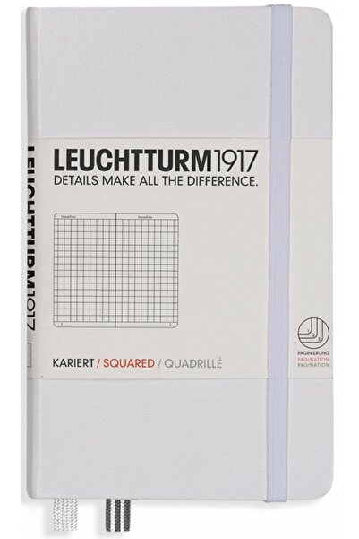 Leuchtturm1917 Cep Boy A6 Not Defteri Kareli Beyaz Kapak