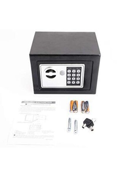 Millian Italyan 17ef Elektronik Şifreli Çelik Para Kasası Otel Tipi Kasa 3mm Montaj Kit Hediye+ Pil