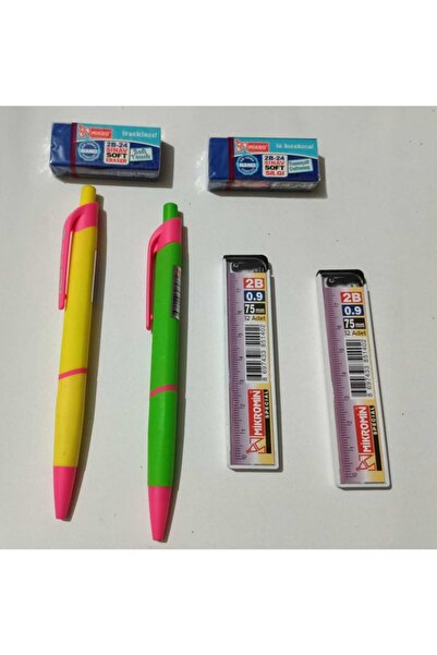 Mikro 2 Adet 09 Kalem 2 Adet Silgi 2 Adet Uç Seti