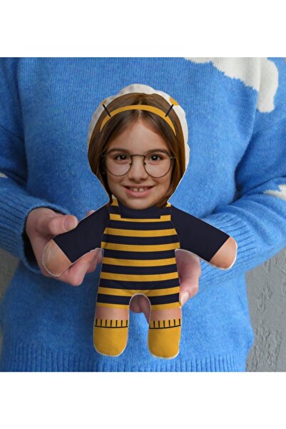 Bk Gift Kişiye Özel Fotoğraflı Çocuk Arı Bebek Yastık-1