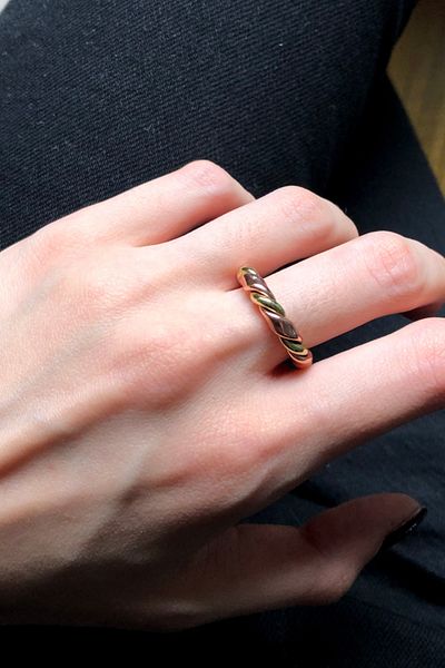 Miray hediyelik Pure Copper Spiral Ring