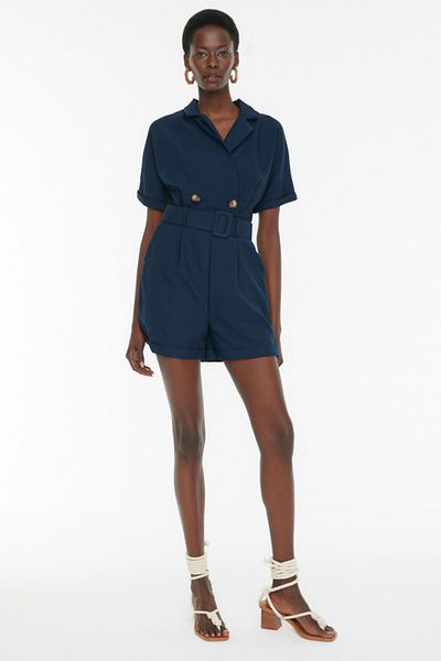 Navy blue Women Jumpsuits Styles Prices Trendyol