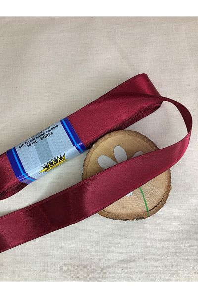 Kreatif Mağaza 10 Meters Burgundy Satin Ribbon (3 cm) – Ribbon