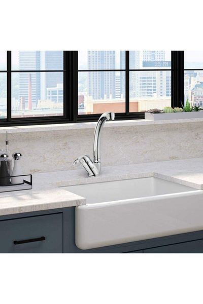 ŞENPRES Beyza Chrome Long Swan Kitchen Sink Faucet 5 Years Warranty