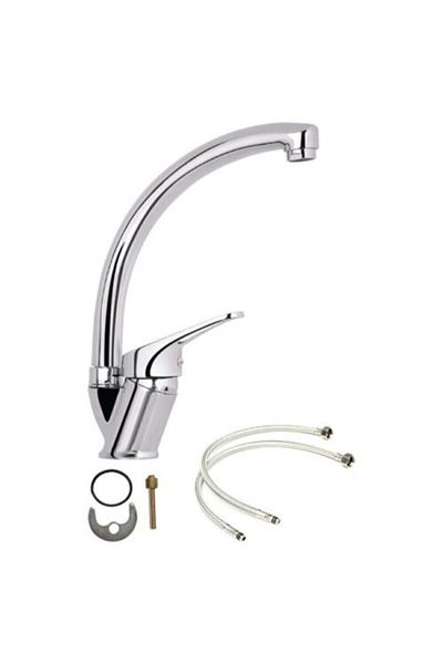 ŞENPRES Beyza Chrome Long Swan Kitchen Sink Faucet 5 Years Warranty