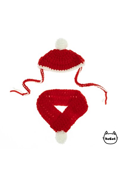 Be Cat مجموعة قبعة وشاح إكسسوارات القطط للعام الجديد