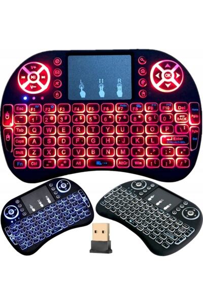 Piranha 2385 Kablosuz Smart Tv Mini Klavye Mouse Işıklı Şarjlı