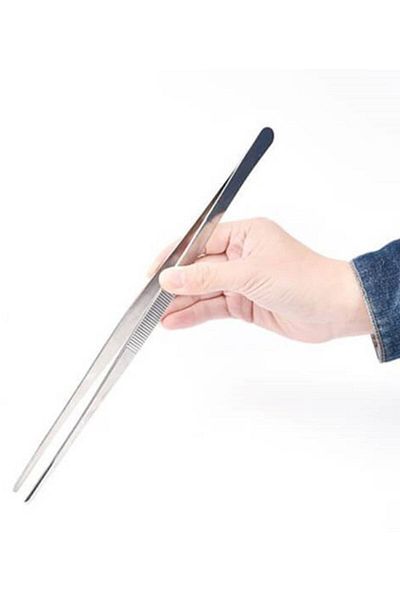 TıpKimSan 30 cm Muk Tweezers Chef Tweezers - Flat Tip Professional Decor