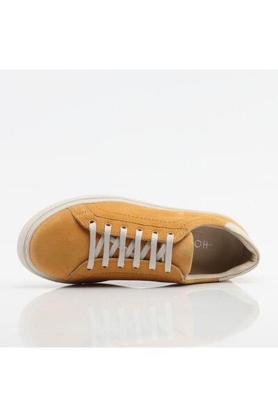 Hotiç Mustard - Genuine Leather Mango Women's Sneakers