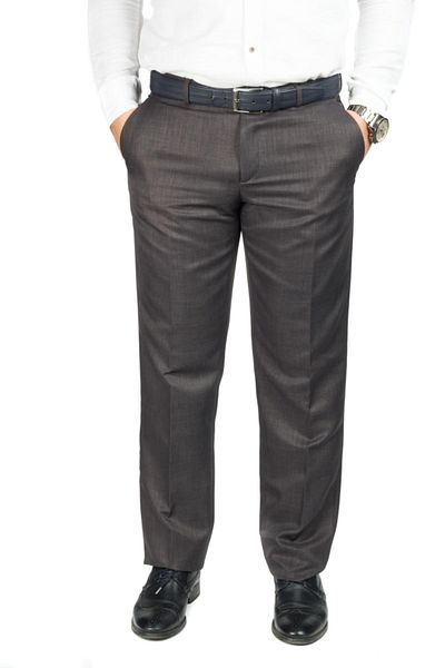 wontilotte Men's Gray Vito Fabric Trousers