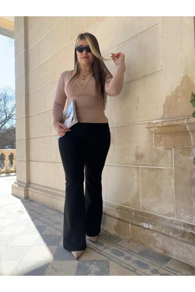 Genel Markalar Toparlayıcı Ispanyol Paça Pantolon