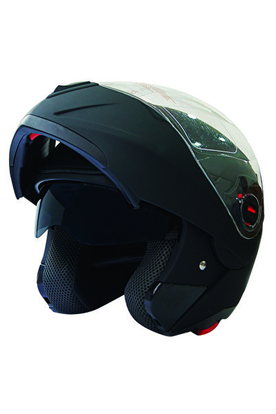 Free-M 961 Çene Açılır Kask Vizörlü Mat Siyah Small