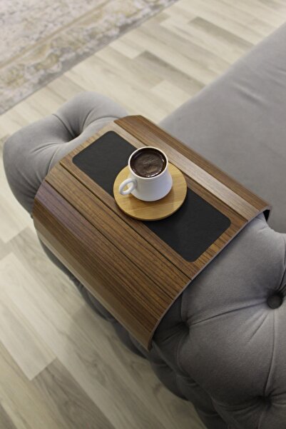 Mobitell Deri Tabanlı Kolçak Sehpası Koltuk Kenarı Yan Sehpa