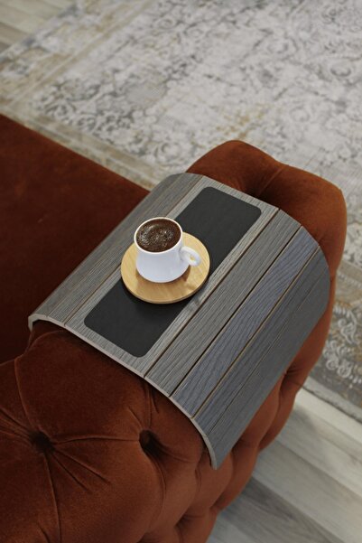 Mobitell Deri Tabanlı Kolçak Sehpası Koltuk Kenarı Yan Sehpa