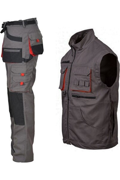 Genel Markalar Harman Karışımı Pantolon Yelek Takım