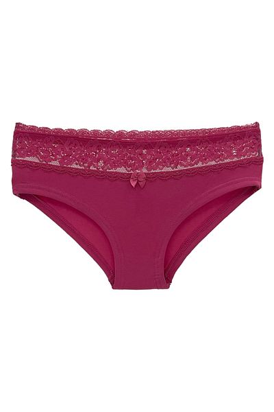 HNX Βαμβακερό δαμάσκηνο με δαντέλα Half Boxer Hipster Γυναικεία κιλότα