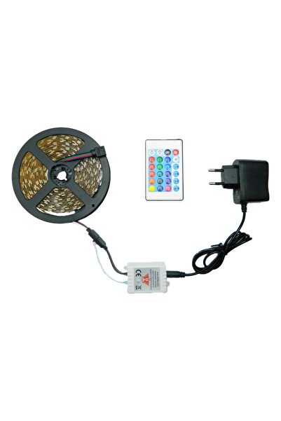 Smyrna Store 2 Metre Rgb Şerit Led Seti Adaptörlü Ve Uzaktan Kumandalı