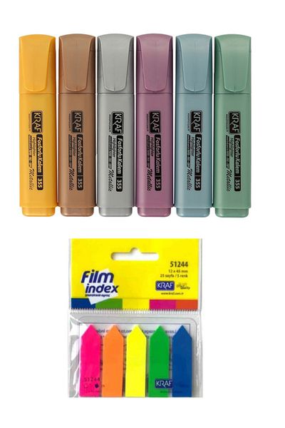 KRAF Highlighter Metalic Colors Home Loved 6 Colors Film Index