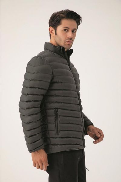 Crozwise Men's Coat Khaki Filled Coat Seasonal 4 Season Coat