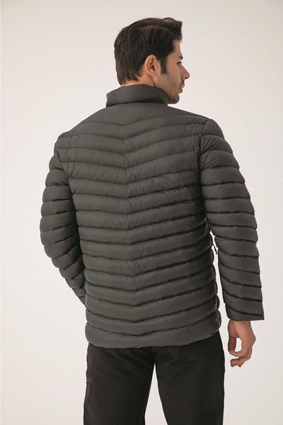 Crozwise Men's Coat Khaki Filled Coat Seasonal 4 Season Coat