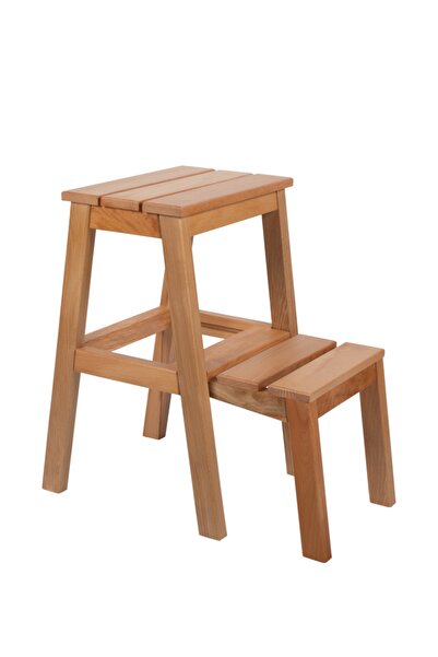 ERDEM MOBİLYA Merdiven Tabure Naturel Cilalı