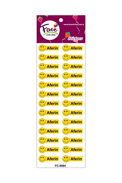 Face Renkli Dünya AFERİN STICKER