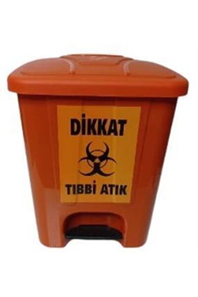 Şenyayla Plastik Tıbbi Atık Kovası 40 Lt Köşeli Pedallı
