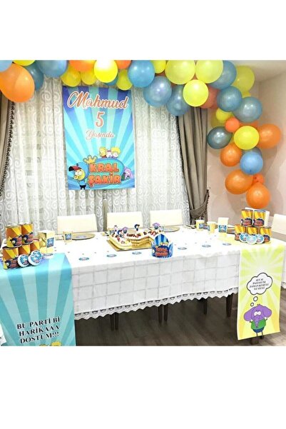 Parti dolabı Kral Şakir Concept Balloon Chain Birthday 60 Balloons and 1 Chain Kral Şakir Concept