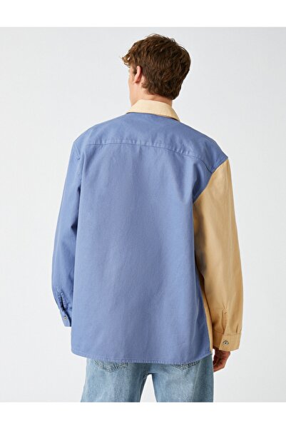 Koton Színes Blocked Oversize ing